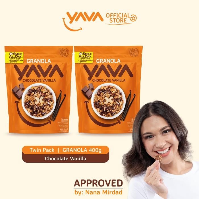 

[TERLARIS] YAVA Twin Pack Granola Chocolate Vanilla (2 x 400g)[TERLARIS ]