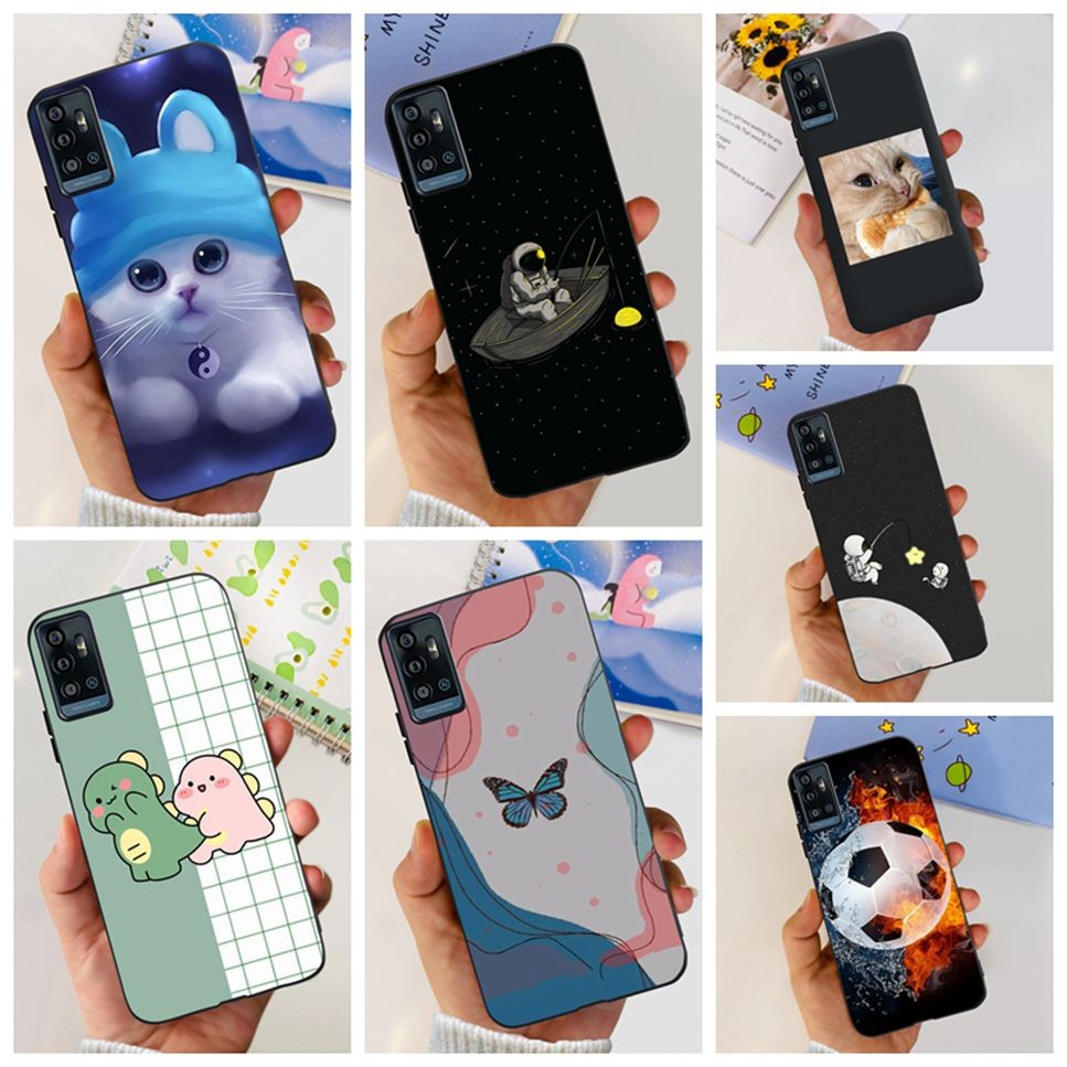 For ZTE Blade A71 6.52" Case Cartoon Dinosaur Football TPU Soft Silicone Cover For ZTE Blade A71 202