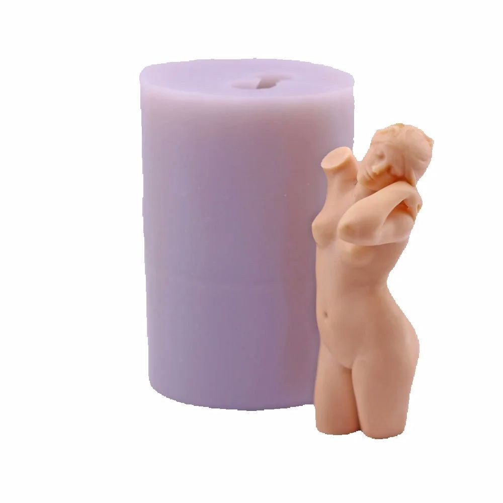 Venus Lereville Statue Candle Silicone Mould Handmade Sculpture Greece Half Body Girl Aromatherapy P