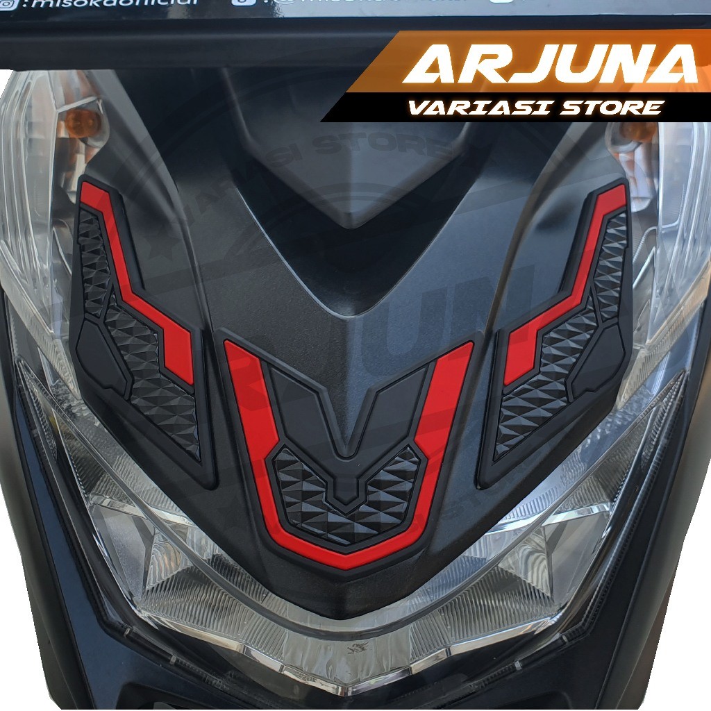 

Front shield cover Beat deluxe tahun 2020-2023 bahan rubber/karet