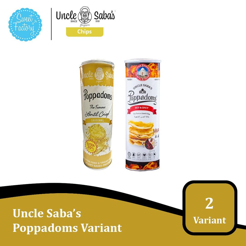 

Uncle Saba’s Poppadoms 2.46 oz Makanan Keripik Impor Malaysia