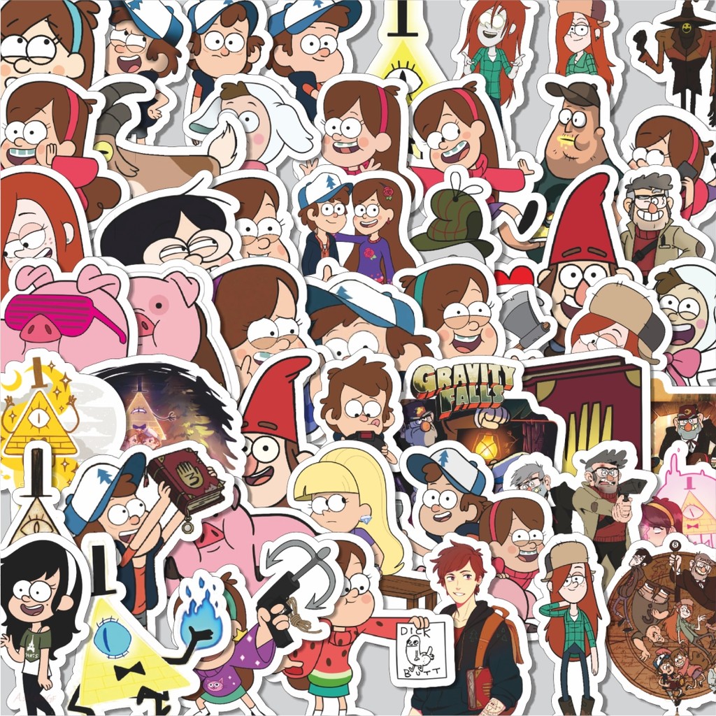 

Stiker Cutting Pack Stiker Kartun Series Gravity Falls Karakter Mix 6 Isi 100Pcs Series Aesthetic Lucu Keren Untuk Koper Bahan Vynil
