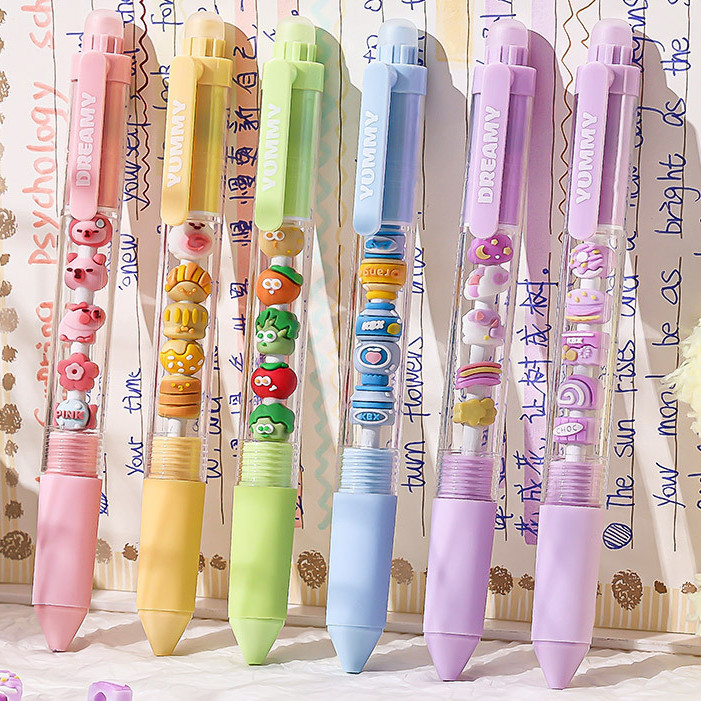 

2 Pcs Pulpen Lucu Bisa Di Hapus Erasable Pen Charm Pen Motif Kartun 1 Set Pena Anak