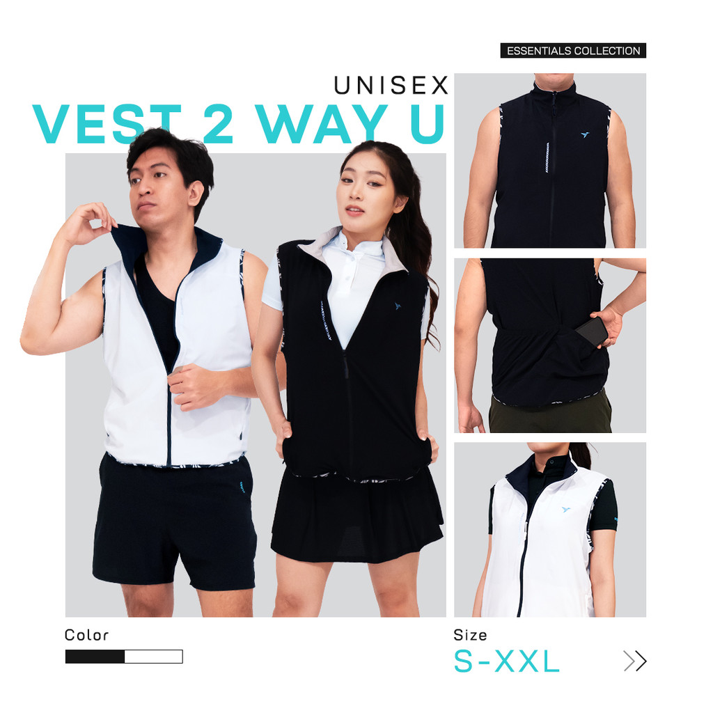 Trijee - Vest 2 Way U/Jaket Vest Unisex/Jaket Vest Pria/Vest Hiking Wanita/ Vest Sport Pria/Vest Rom