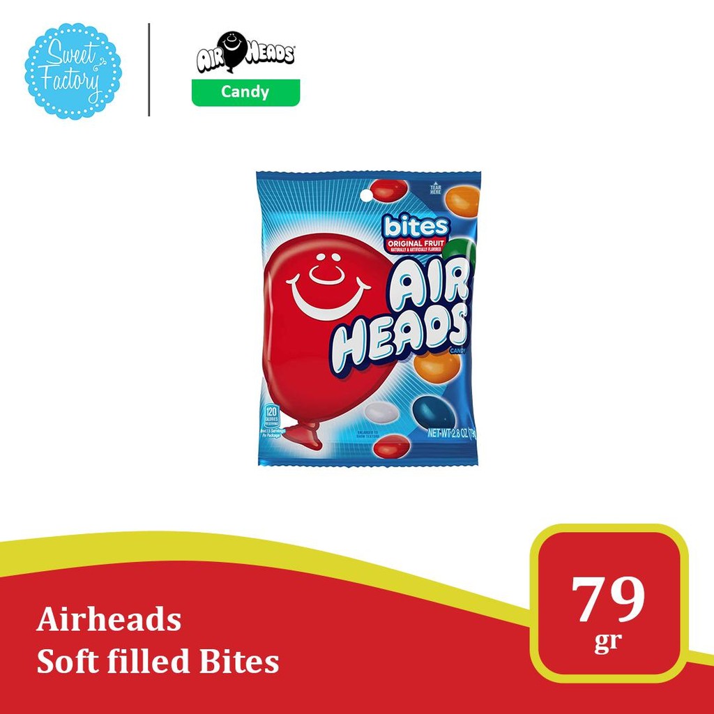 

Airheads Soft Filled Bites 2.8 oz - Makanan Permen Impor USA