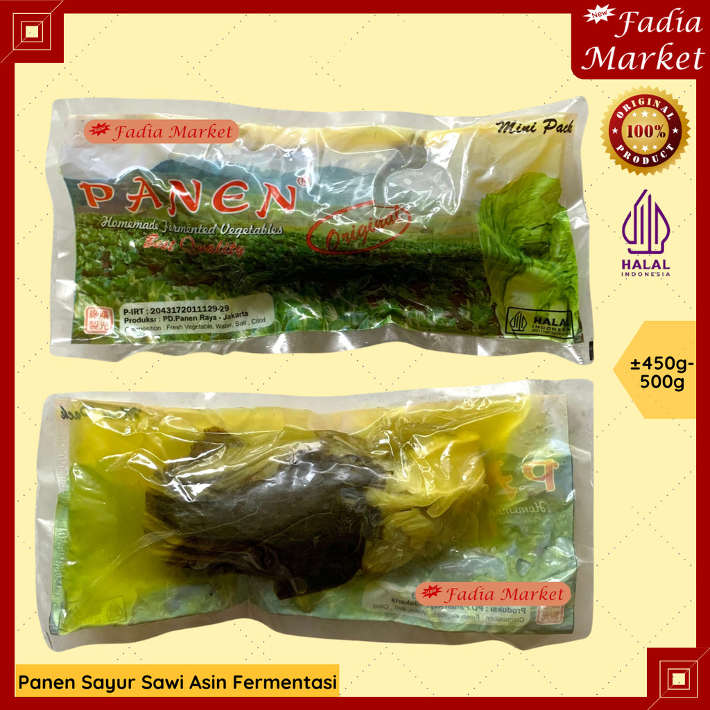 

Sayur Sawi Asin Basah Fermentasi Cap Panen ±450g - 500g