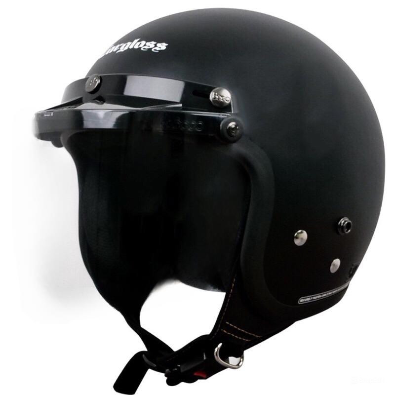 DROG.SHOP Helm Bogo Retro Premium Carglos / Googles Mask Trail Cross / Helm Half Face Untuk Pria Dan