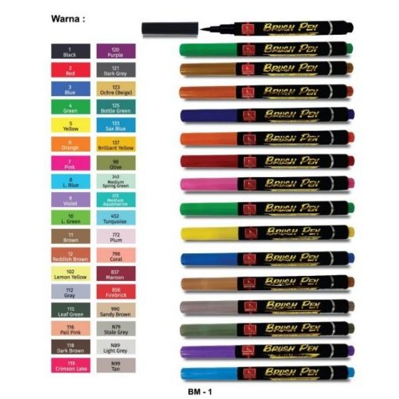 

Snowman Brush Pen BM-1 / Spidol Kaligrafi PART 1 - Red