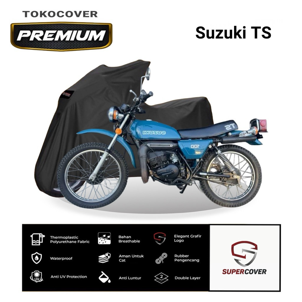 Body Sarung Motor Suzuki Jumbo TS 125/100 Super Cover Motor Waterproof