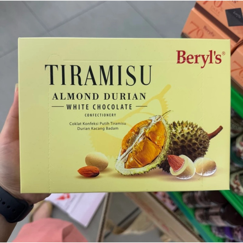 

BERYLS TIRAMISU ALMOND STRAWBERRY / MANGO / DURIAN CHOCOLATE 150gr