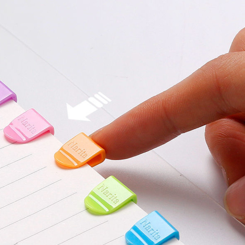 

Plastic Mini Clip Colorful Notebook Label Folder Paper Organizer Bookmark Decoration Convenient Office File Fixation