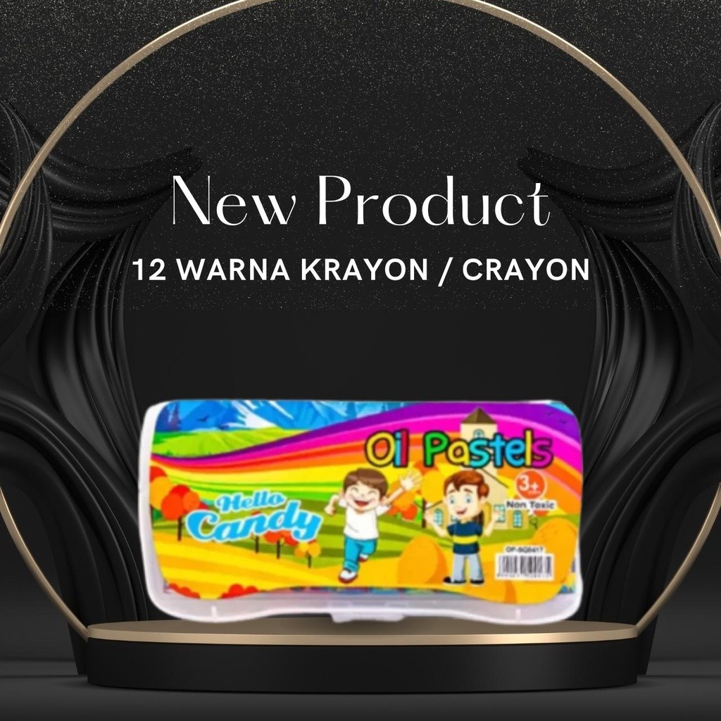 

Crayon Oil Pastel 12 Warna Isi 1 Box Alat Mewarnai Anak Murah