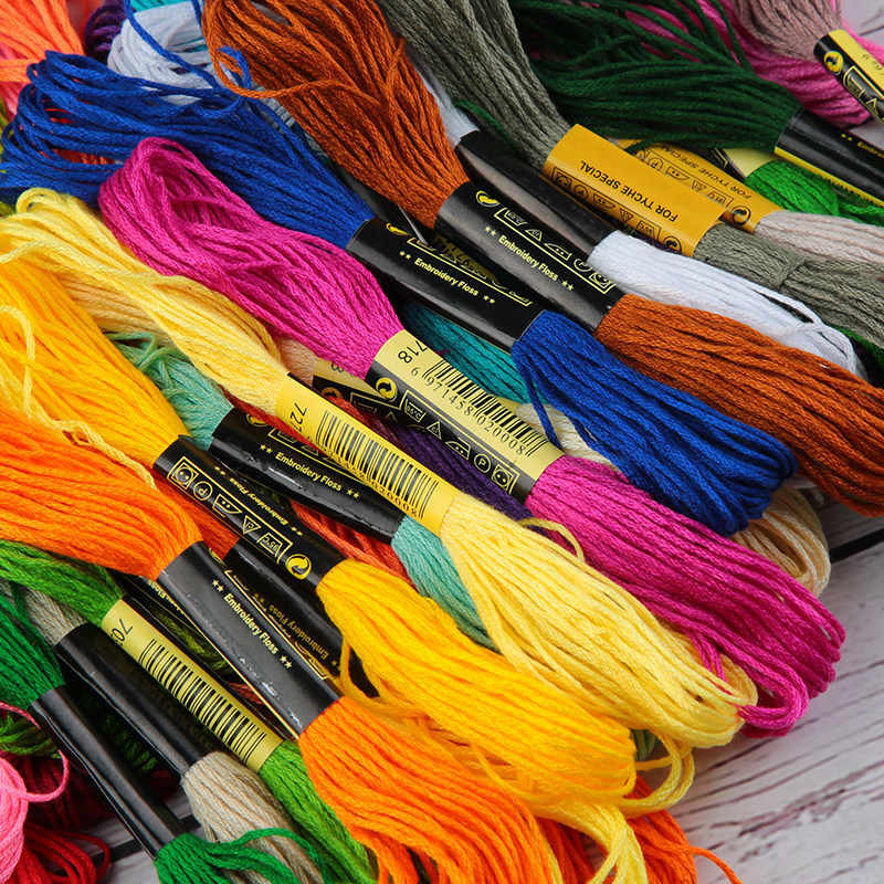 100 Warna Benang Sulam / Benang Bordir / Benang Timbul Jahit Benang Jahit / Embroidery Thread Set