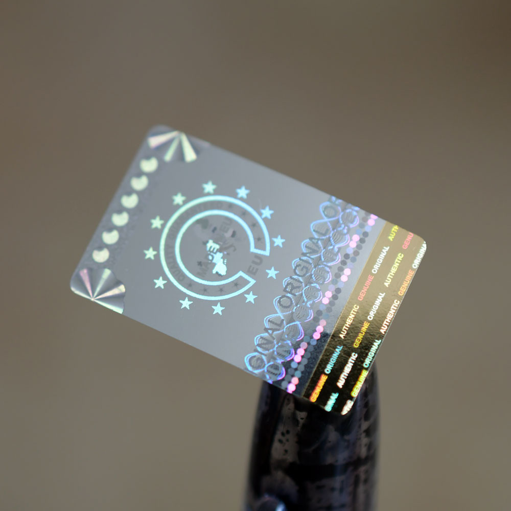 

New EU Map Made In EU Quality Guaranteed Original Genuine VOID Hologram sticker golden finish Make ur package brand