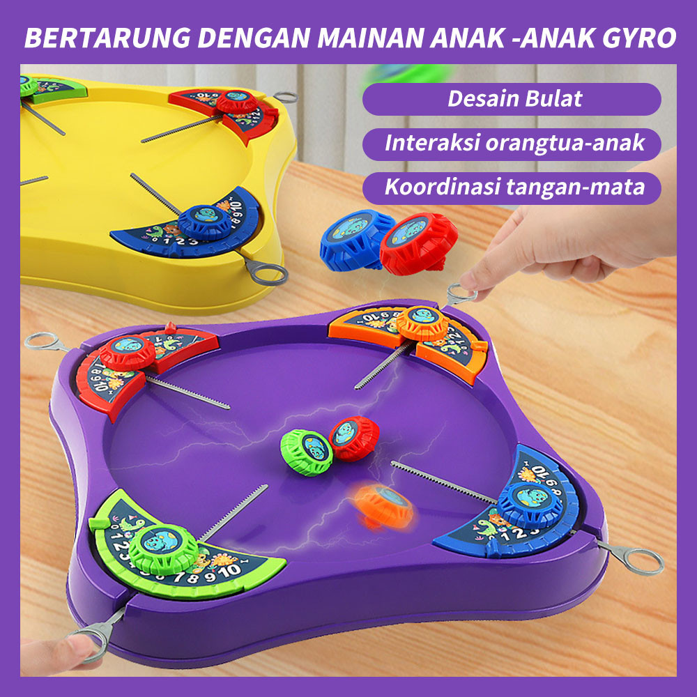 Mainan Meja Interaktif Battle Beyblade Hadiah Anak Laki Laki Perempuan 3-10 Tahun Orang Tua