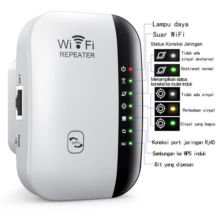 MERIAH 【COD】Manfen Repeater UMT-02  Nirkabel Memperluas Penguat wifi sinyal penangkap repeater  peng