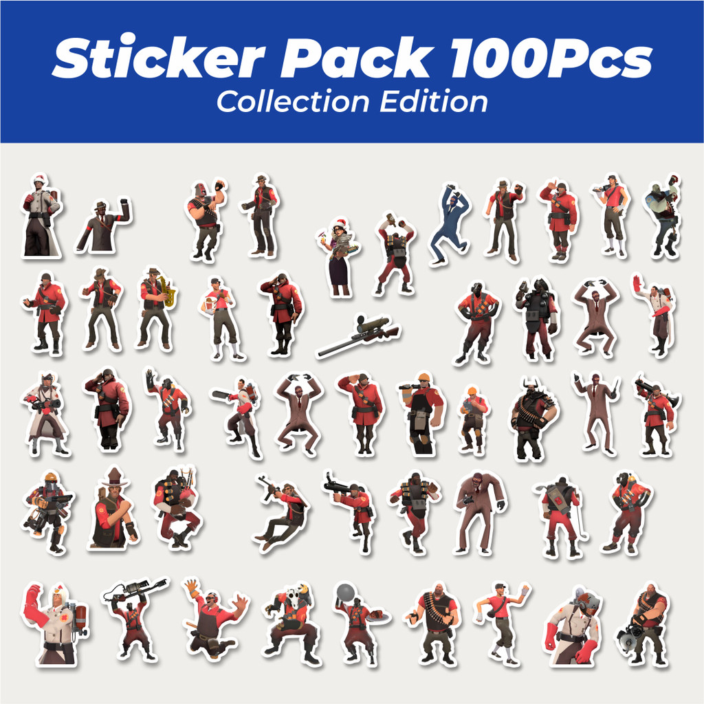 

Hot Stiker Game Series Team Fortres Character V1 Lucu Anti Air Stikers Berperekat Waterproof Sticker Decal Buat Motor Helm Buku Journal Koper Casing HP Laptop Botol Minum