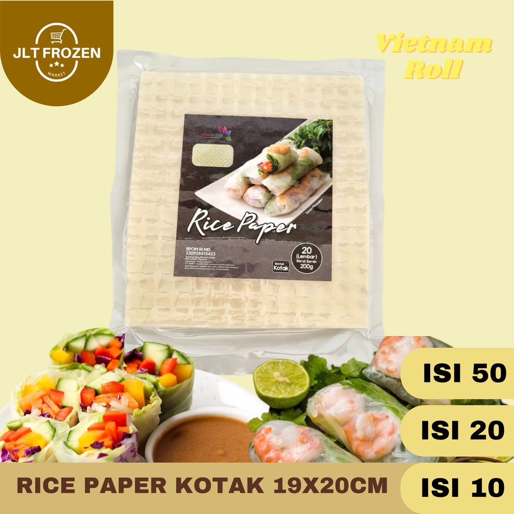 

Rice Paper Kotak Kulit Transparant Lumpia Vietnam