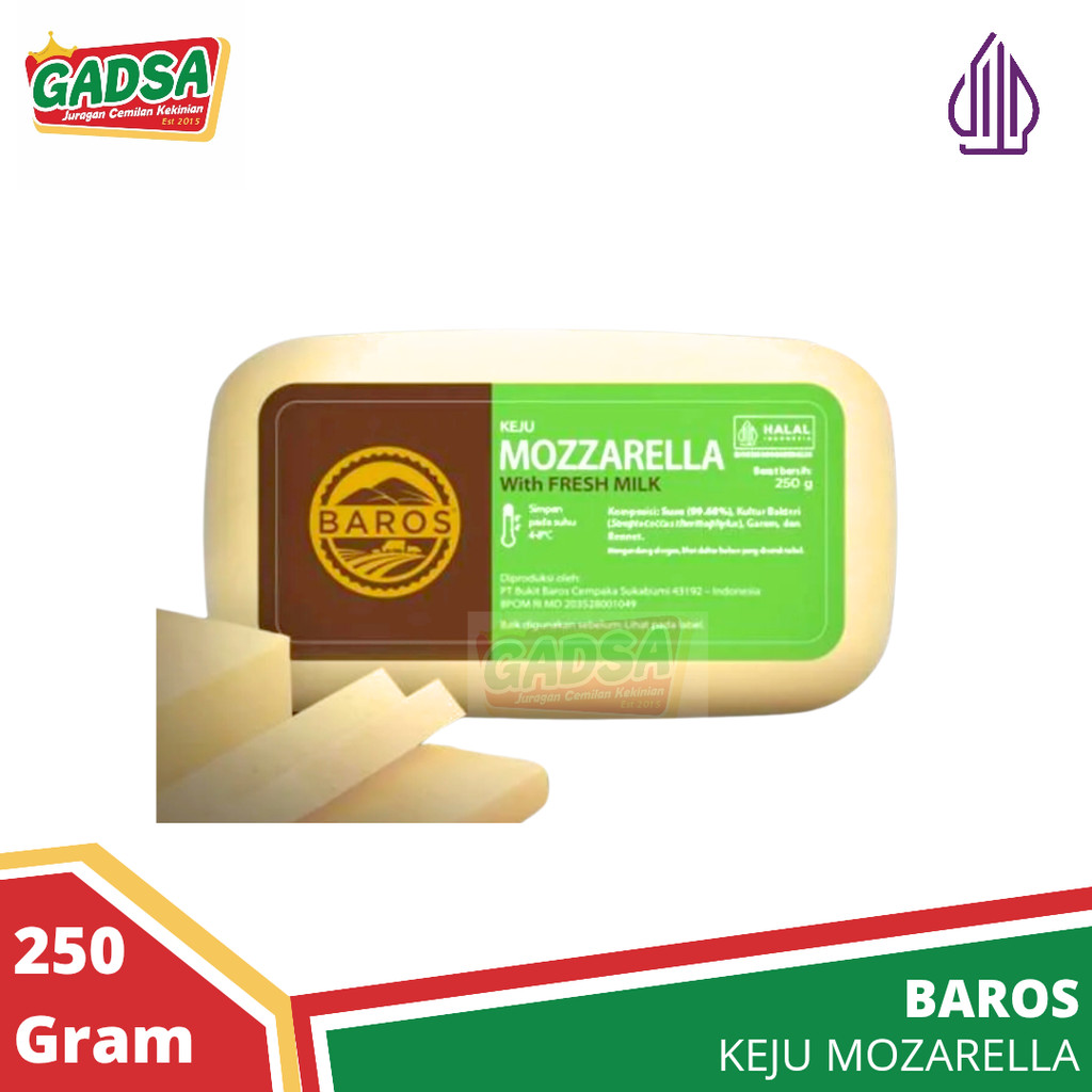 

Keju Mozzarella Baros Keju Mozarella 250 Gram