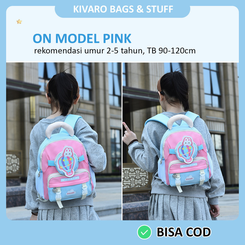 New // Kivaro Speedpatrol Series Tas Anak Tk Paud Motif Mobil Polisi Laki-Laki Usia 2-4Thn 30Cm 628