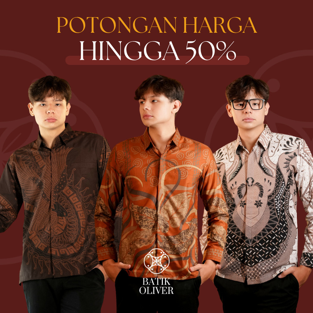 Batik Oliver - Kemeja Batik Santai Pria Slimfit Lapis Furing Premium Full Body