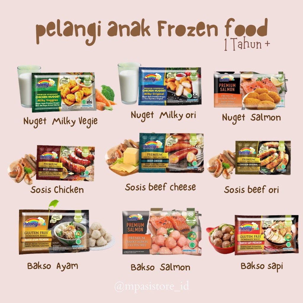 

Pelangi Anak Frozen Food Untuk Balita Sosis Baso Nugget anti GTM