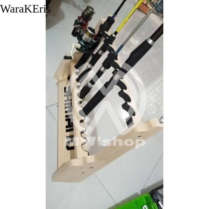 RAK JORAN PORTABLE. (kode: ST.N) - 6Slot Brown Clasic, + Logo Daiwa WR9