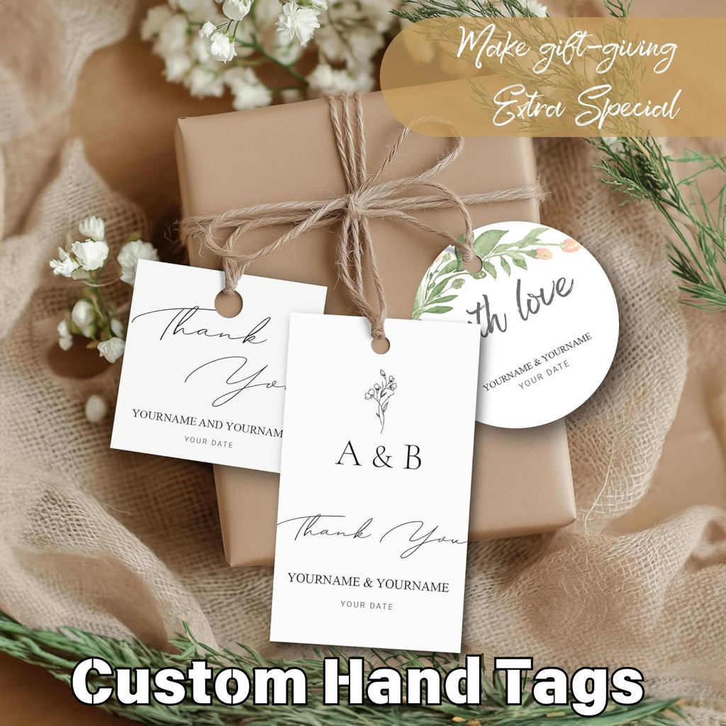 

Custom Hang Tags Labels for Clothes Personalized Paper Hang Tags for DIY Handmade Items for Valentines Gift Wedding Decorations