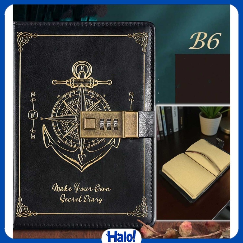 

Pirates Buku Jurnal Leather Vintage B6 200 Halaman Grid with Lock - INU148