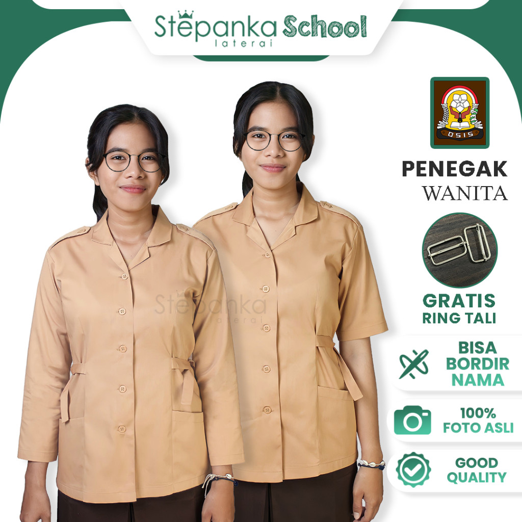 [STOCK MENIPIS] Kemeja Pramuka SMA Putri / Kemeja Pramuka Penegak  / Baju Pramuka SMA  / Seragam Sek