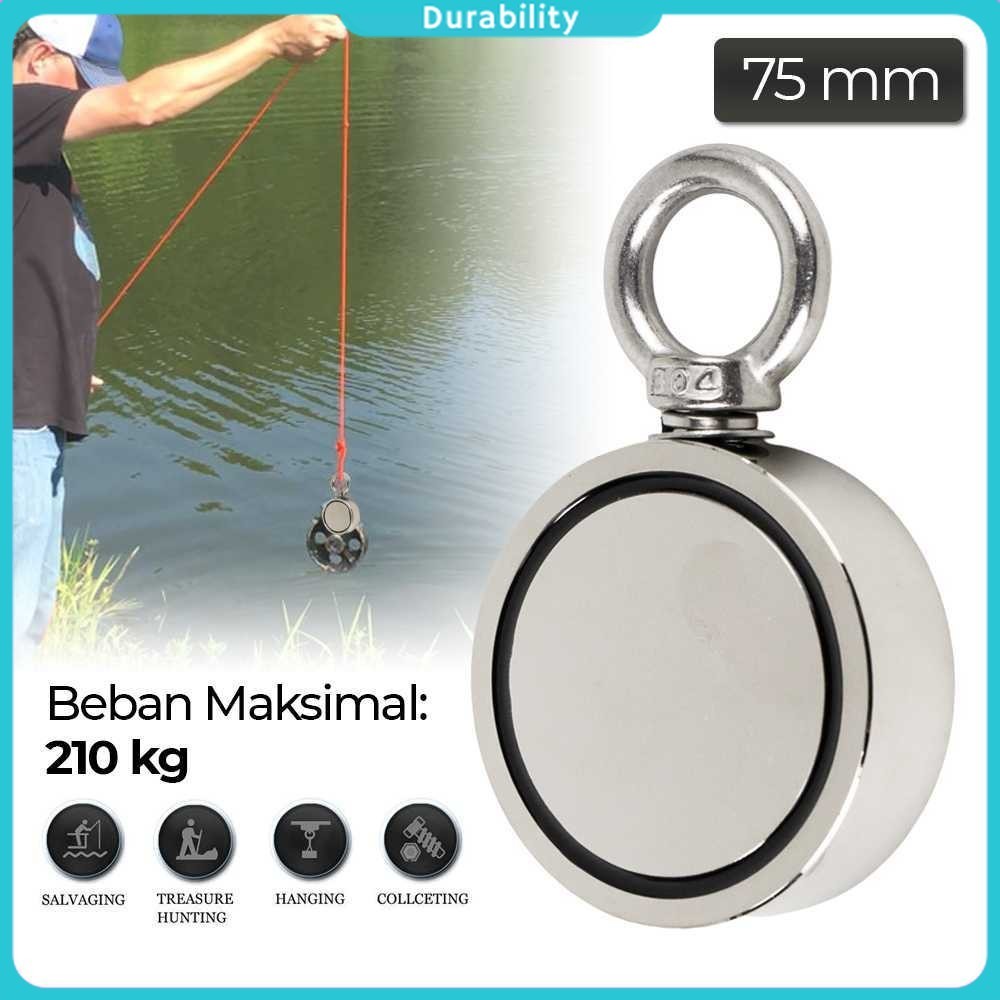 Taffware Magnet Gantungan Round Hook Strong Neodymium 75mm - D75