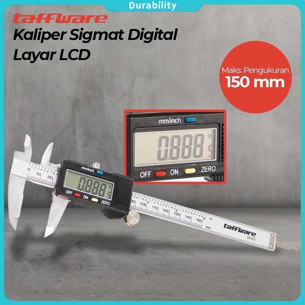 

Taffware Kaliper Sigmat Penggaris Jangka Sorong Digital Layar LCD - SH20