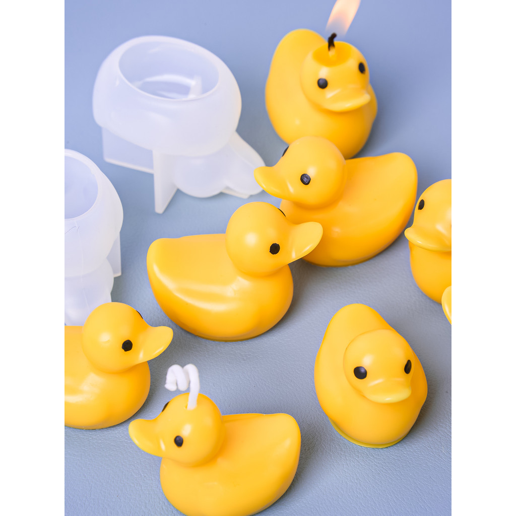 

3D Little Duck Silicone Candle Molds Cartoon Animal Shape Gypsum Making Tool Ducklings Handmade Soap Gifts Birthday Party Decor