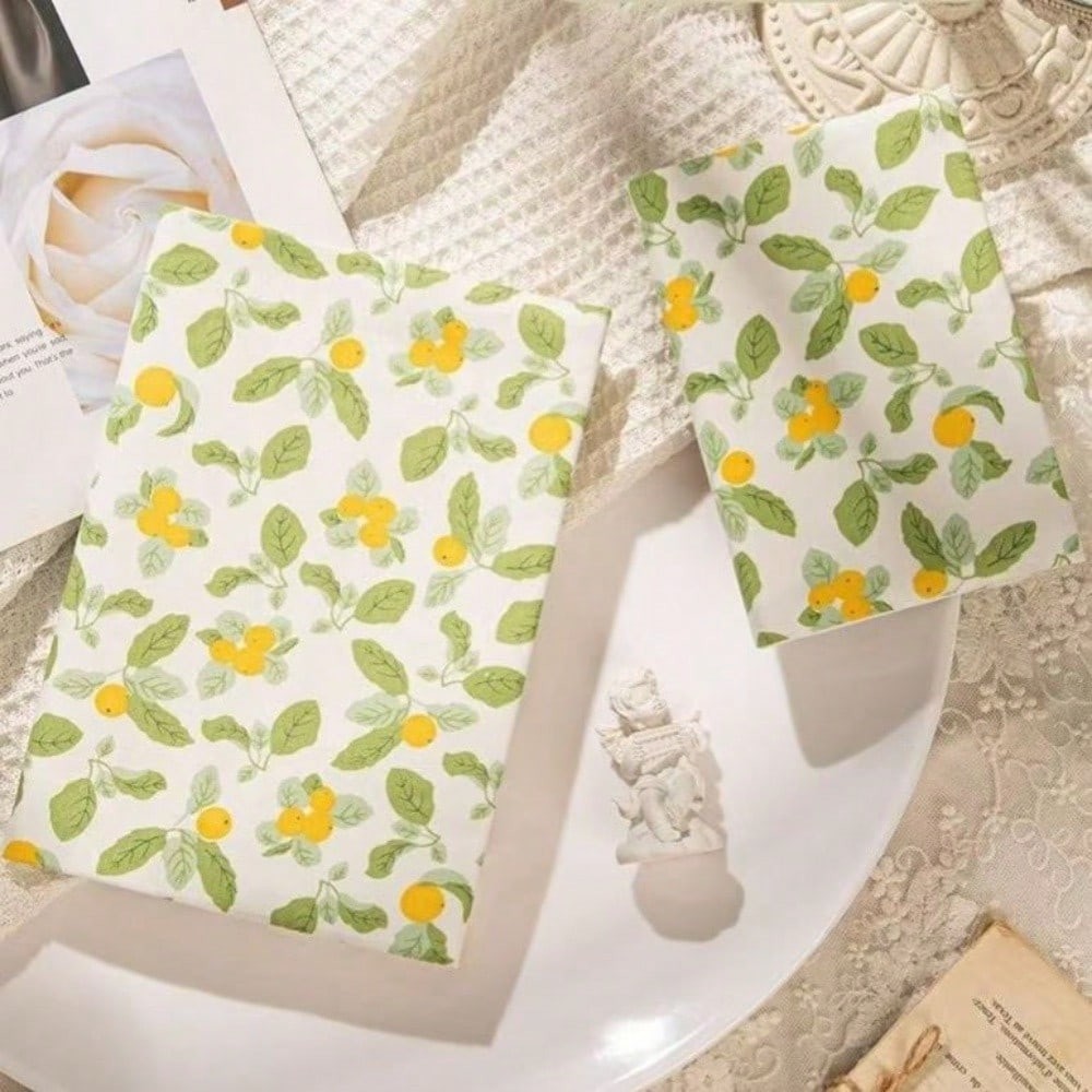 

A5 A6 Orange Leaves Notebook Cover Planner Case Cover Protective Shell Journal Cover Protector Office Stationery Supplies