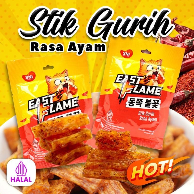

EAST FLAME – Stik Gurih Rasa Ayam ， Cemilan Renyah crispy di Setiap Gigitan