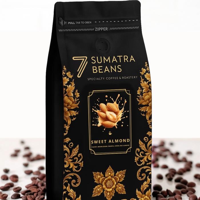 

Seven Sumatra Beans Sweet Almond Specialty Coffee 66 Arabica - 33 Robusta