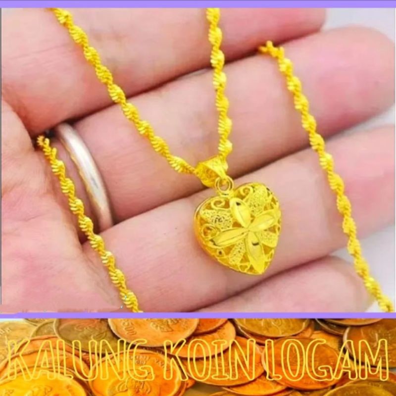 KALUNG  KOIN 1991 MELINTIR TERBUAT DARI BAHAN TITANIUM DAN XUPING FREE LIONTIN LOVE