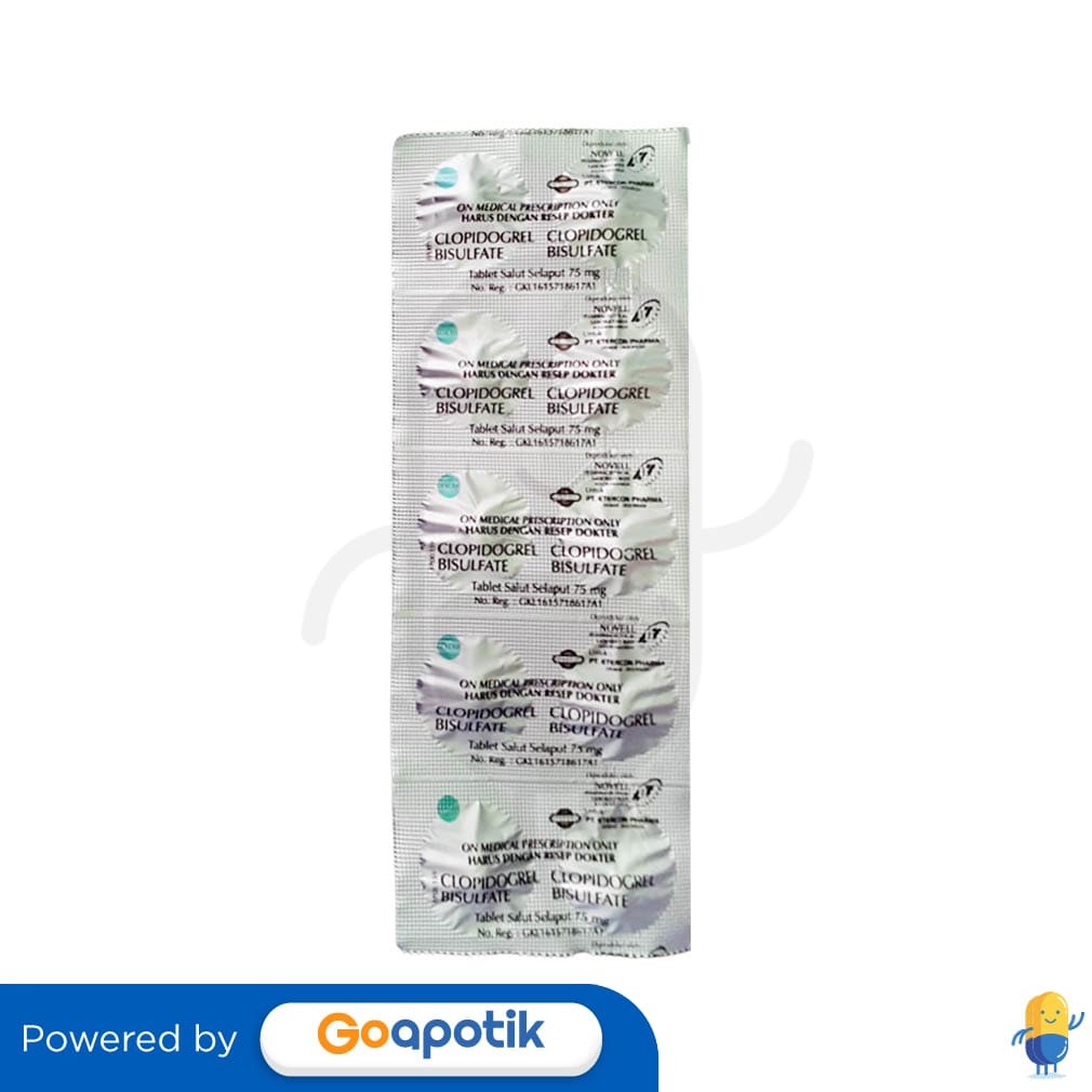 Clopidogrel Etercon 75 Mg Strip 10 Tablet