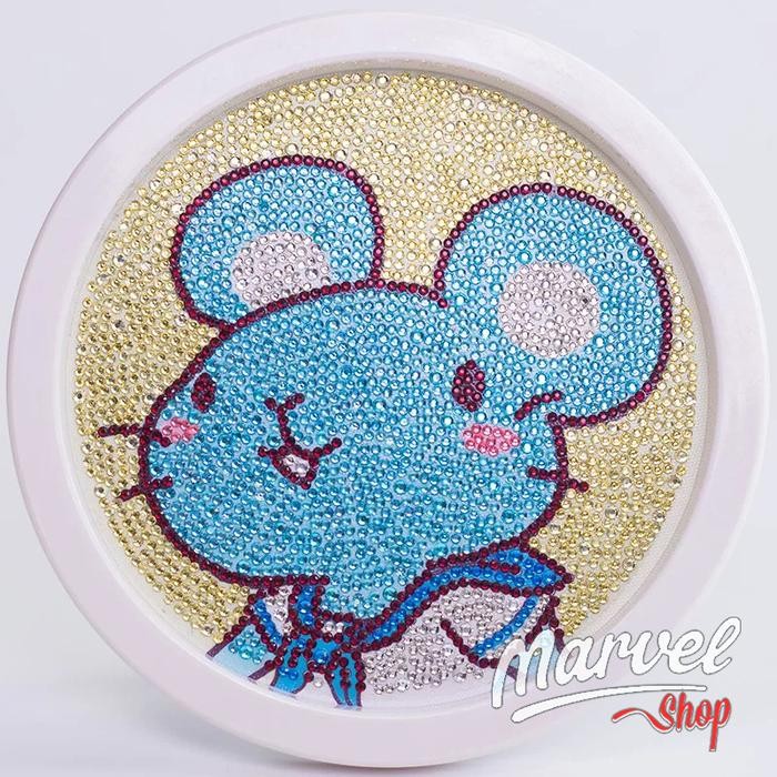 Terbaru 5D Diamond Painting DIY Kids Craft lukisan kristal FREE Frame- 12 Shio - TIKUS