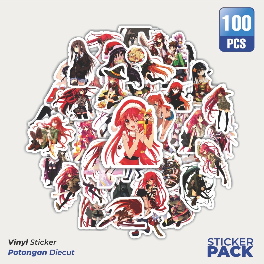 

100 PCS STIKER Stiker Anime Series Shakugan No Shana Waterproof Aesthetic- Untuk Laptop, Motor, dan Helm - Paper Stationery Pack