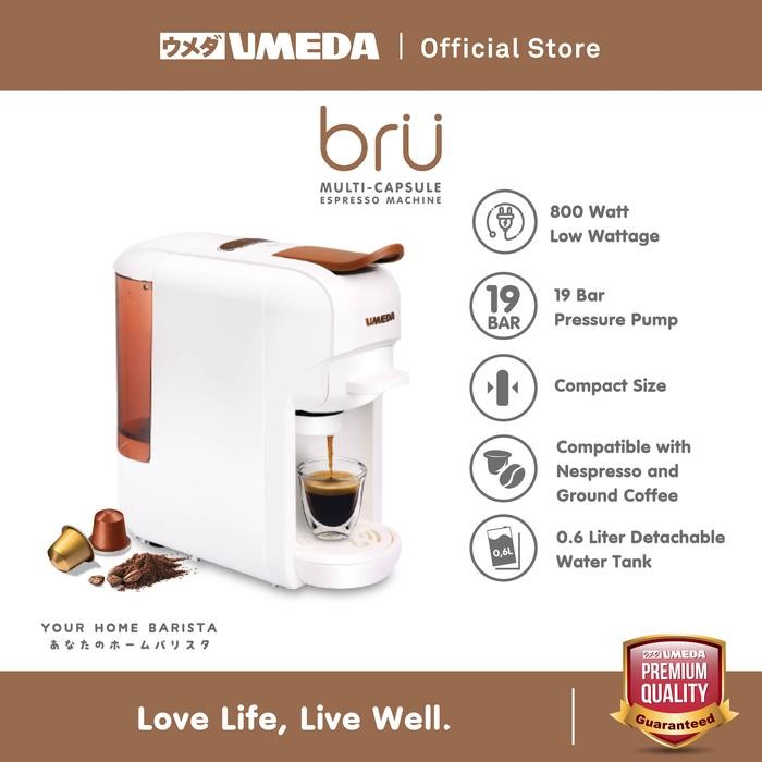 Umeda Bru Mesin Kopi Multi Kapsul / Nespresso Capsule Coffee Maker - BRU