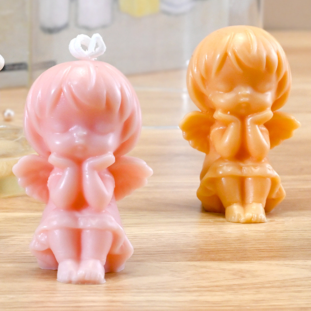

Silicone Angel Mold 3D Angel Candle Mold Candle Making Mould Scented Wax Mould Aromatherapy Mold Chocolate Cake Making Mold
