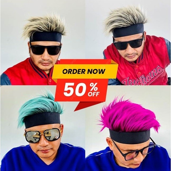 << SLV >> ORI Topi Rambut, Topi Wig, Wig, Topi Rambut Pria, Topi Rambut Palsu,Topi Bulu Berbagai War