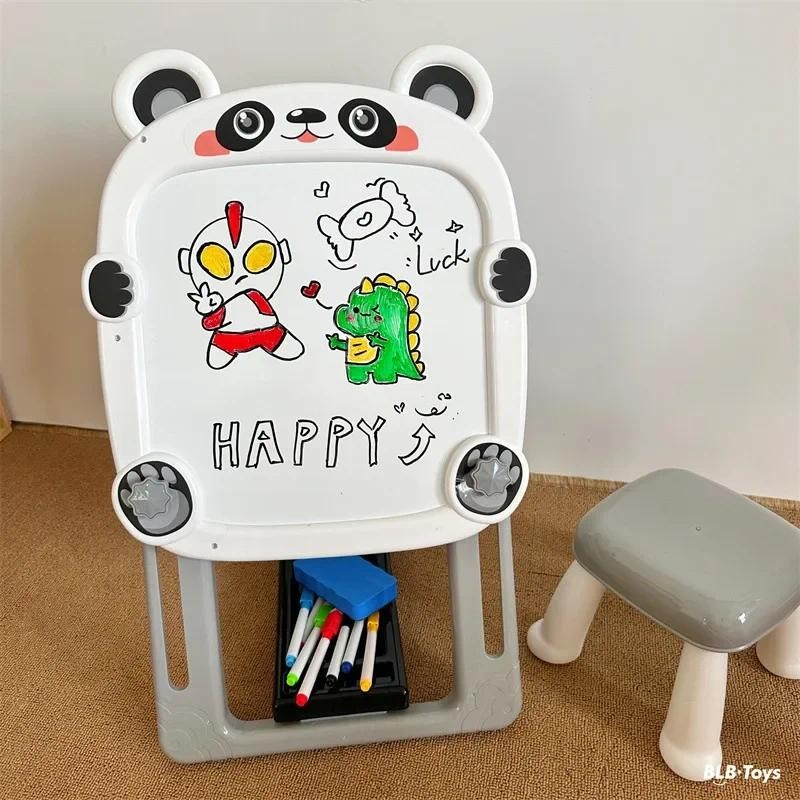 

Foldable Double-Sided Children's Art Easel Magnetic Whiteboard Blackboard Doodle Painting Set Multi-Functional Writing Board