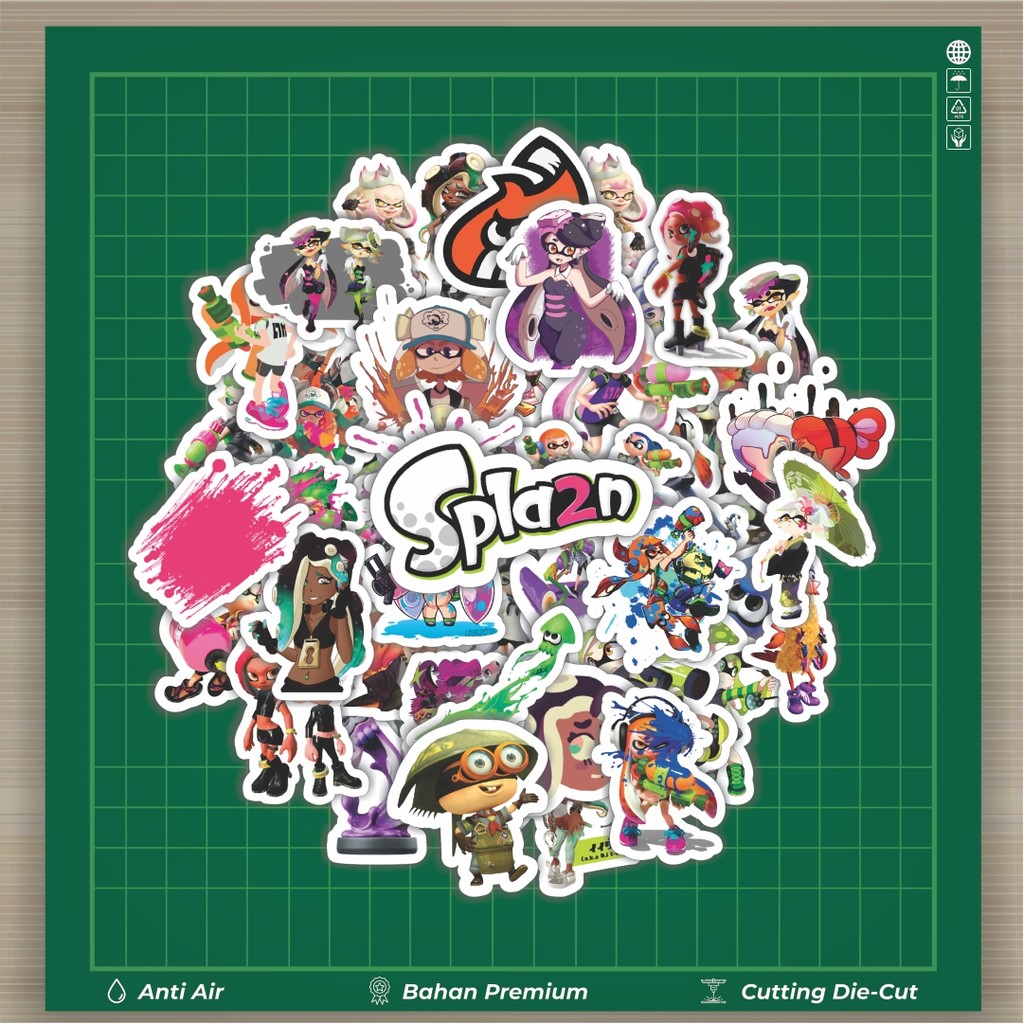 

HOT 50 PCS STIKER Stiker Game Series Splatoon Karakter Mix 1 Stiker Fashion Cars Decal Dingin Kartu Album Custom Vinyl Anti Air- Sticker Aesthetic Buku Journal Koper Casing HP Tablet Laptop Helm Motor Botol Minum