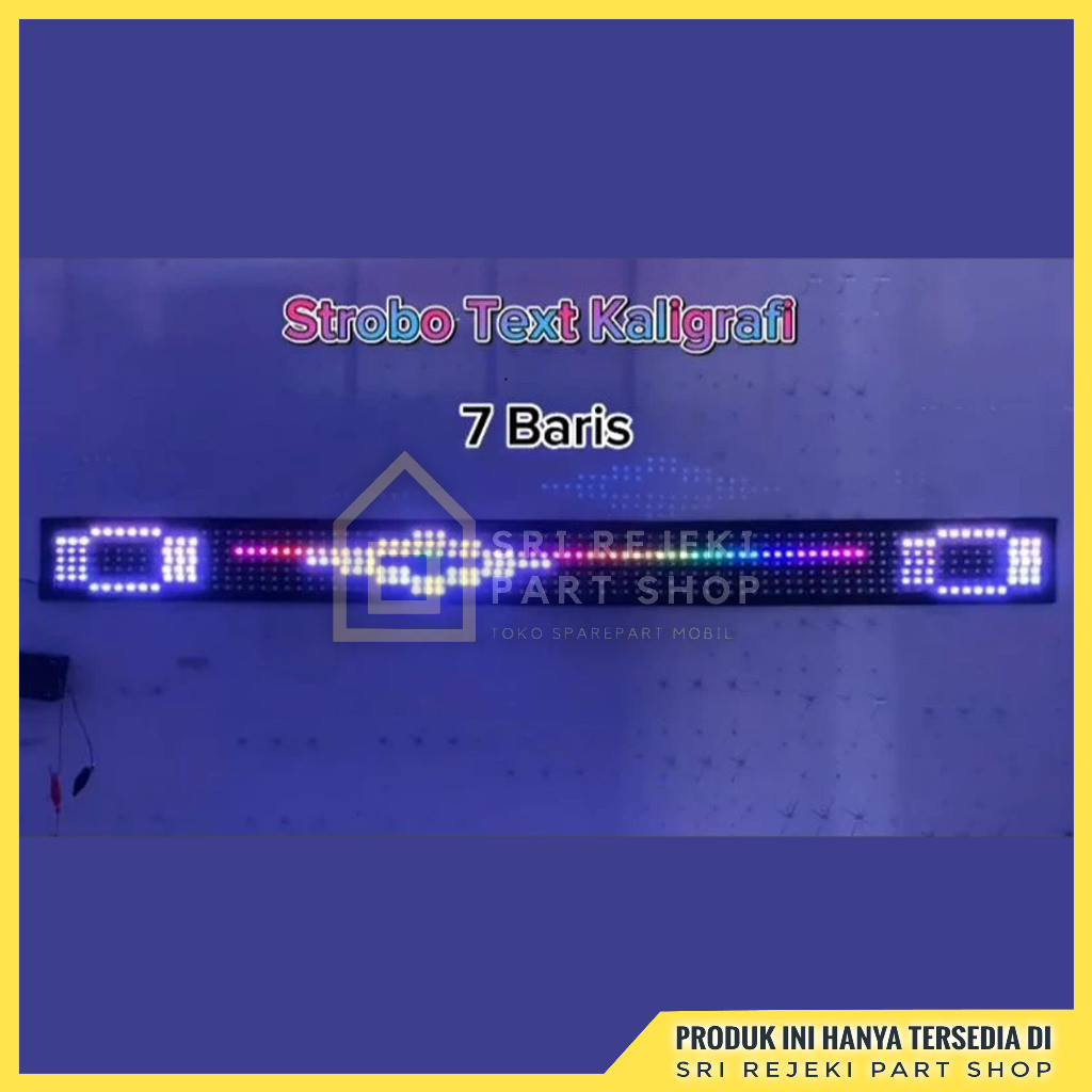 Lampu Strobo Mobil 7 Baris Kaligrafi Running Text Bus Kaca Depan 24 Volt Truck