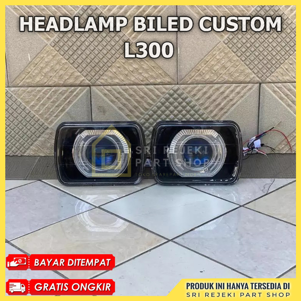 SEPASANG Head Lamp Lampu Depan Lampu Utama Lampu Biled L300 Tinggal Pasang Model Biled L300