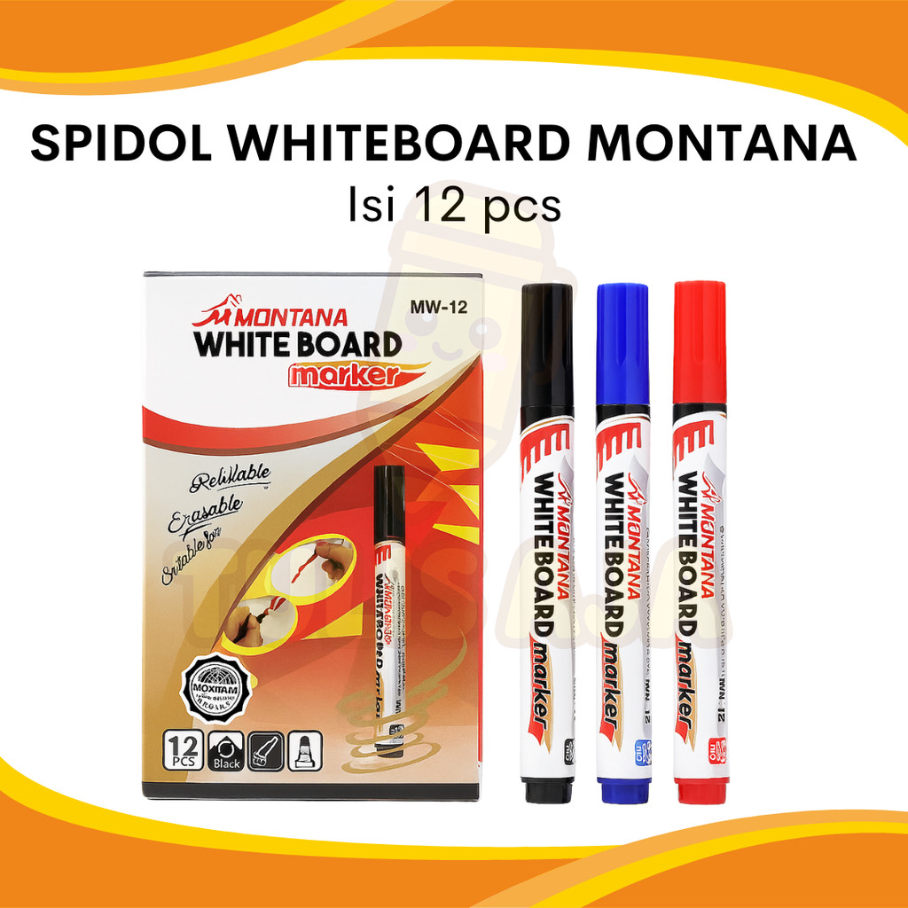 

SPIDOL MONTANA MW-12 WHITE BOARD PER BOX ISI 12PCS