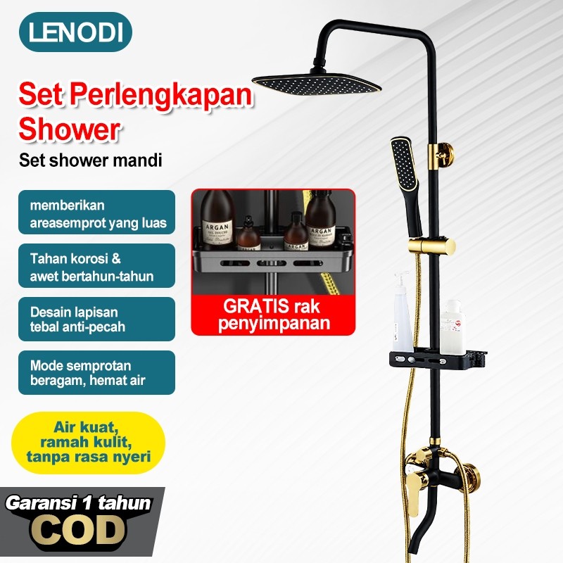 NEW Lenodi -Shower set/Shower Tiang Set Panas-Dingin/Set Shower Air Panas Dingin Alat Shower Kamar M