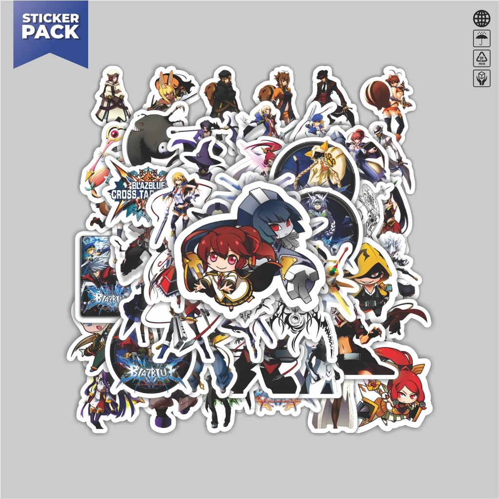 

[100PCS]Stiker Pack Stiker Game Series Blaz Blue Karakter Mix 3 Aesthetic Vinyl Anti Air Dekorasi Sticker Laptop Buku Journal Koper Helm Casing HP Gitar Helm Skateboard